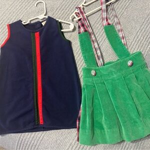 The Beaufort Bonnet Navy Sleeveless Dress & Green Most Prefect Dress